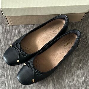 Clarks candra light black leather